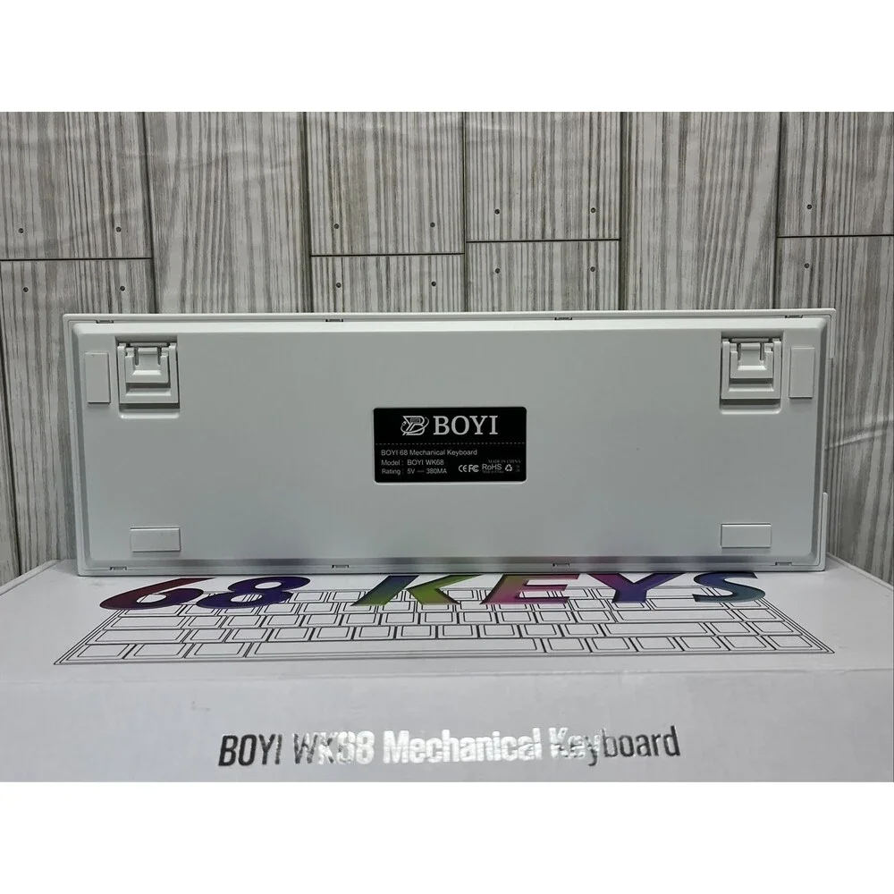 BOYI WK68 Hot-Swap RGB Mechanical Keyboard, Wireless Bluetooth 5.0/2.4G/Wired
